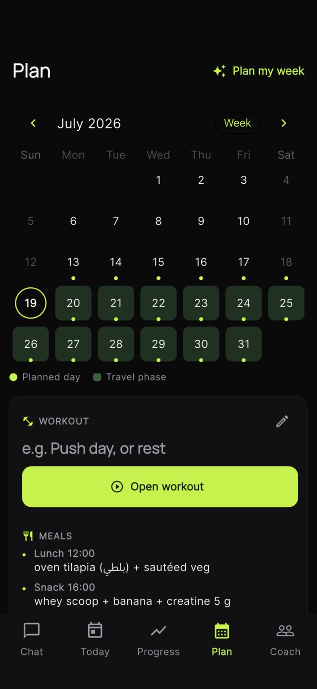Your week, planned and adapting.
